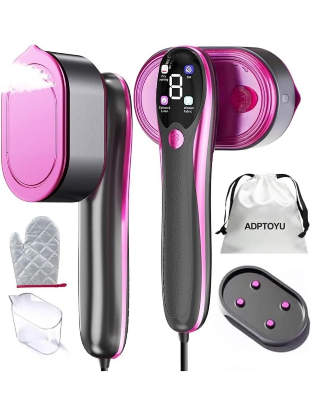 Portable 2-in-1 Handheld Garment Steamer & Iron, Fast Heat-Up, Travel-Friendly